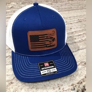 Leather patch hat